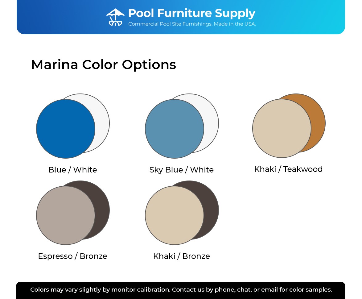Pool Furniture Supply. Chaise Lounge Sling Plastic Resin Marina