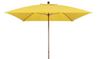 Fiberbuilt Bridgewater Style Market Umbrella 6 Foot Square with One Piece Simulated Wood Pole