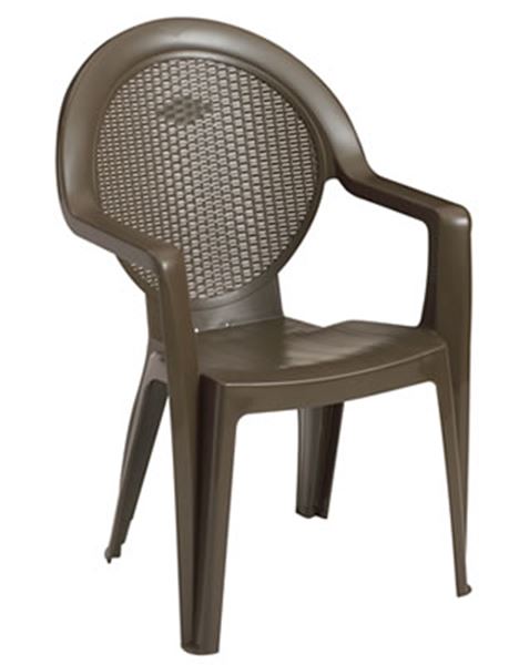 Picture of Trinidad Highback Plastic Resin Stacking Armchair, 9 lbs.