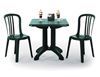 Picture of Miami Bistro Dining Set, Includes 2 Miami Bistro Stacking Chairs and a Vega 32 Inch Square Dining Tables, Minimum Order Required