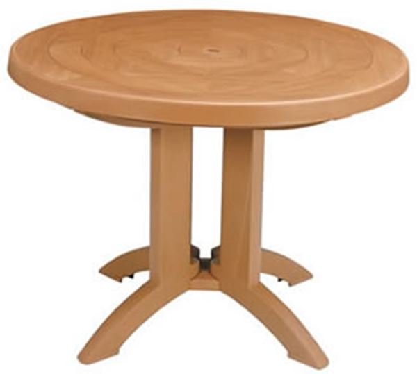 Picture of Atlantis 38 Inch Round Folding Table Plastic Resin