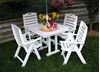 Polywood Nautical High Back Recycled Plastic Dining Set