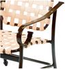 Picture of Barbados Cross Weave Dining Chair, Vinyl Strap with Aluminum Frame Pool Furniture