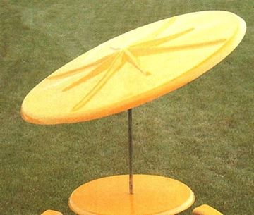 Umbrella 7 1/2 foot Fiberglass with 1 1/2 Inch Galvanized Pole