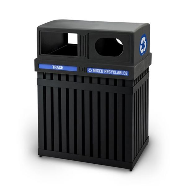 Combo Trash/Recycle Parkview Double Sided Receptacle