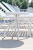 Picture of Quick Ship Pool Furniture, 18' Round Fiberglass Table with 1 1/2 Aluminum Frame, All White