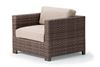 Picture of Telescope Outdoor Pool Deck and Patio Wicker Arm Chair with Cushion, La Vie Wicker Collection