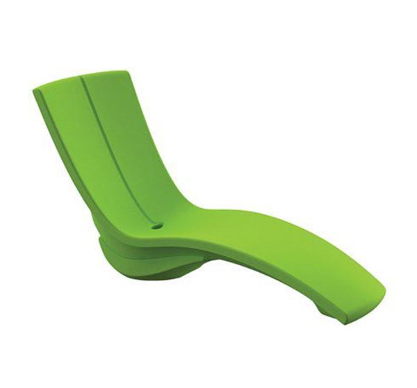 Curve Chaise Lounge made of Rotoform Polymer, Stackable with Riser