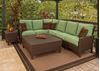 Sectional Wicker Box & Welt Deep Seat Cushion Armless Lounge Chair