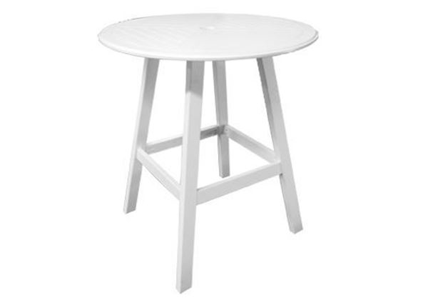 Kingston Commercial Solid Marine Grade Polymer 36" Round Bar Height Table