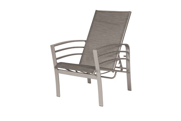 Picture of Skyway High Back Dining Arm Chair, Sling Fabric with Aluminum Frame, 18 lbs.