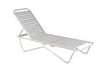 Picture of Promo Pool Furniture, St. Lucia Chaise Lounge Vinyl Strap with Aluminum Frame, All White