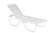 Picture of Promo Pool Furniture, St. Maarten Chaise Lounge Vinyl Straps with White Aluminum Frame, White or Royal Blue Straps
