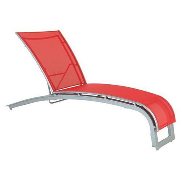 Tropitone Flair Sling Chaise Lounge with Stackable Aluminum Frame