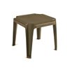 Miami 17 Inch Square Low Stacking Table Plastic Resin - Bronze