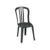 Miami Bistro Plastic Resin Stacking Side Chair - Black