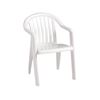 Miami Lowback Plastic Resin Stacking Armchair - White