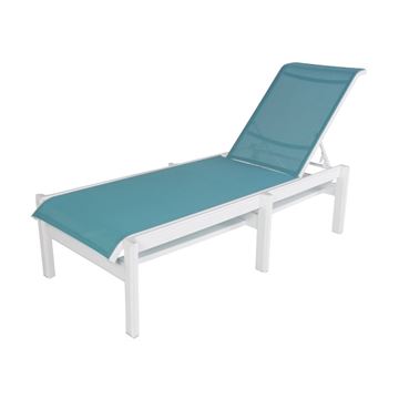 Armless Chaise Lounge Fabric Sling