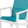 Hampton High Back Dining Arm Chair Fabric Sling with Marine Grade Polymer Frame