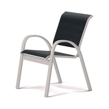 Telescope Aruba Cafe Chair Fabric Sling with Aluminum Frame