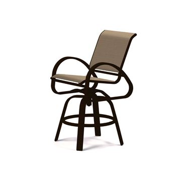 Telescope Aruba Bar Height Swivel Cafe Chair Fabric Sling