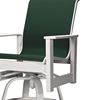 Telescope Leeward Counter Height Swivel Arm Chair Fabric Sling with Marine Grade Polymer Frame