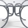 Round Dining Table 48 Inch Acrylic Top with Aluminum Frame