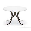 Round Dining Table 48 Inch Werzalit Table with Aluminum Frame
