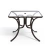 Square Dining Table 36 Inch Glass with Aluminum Frame