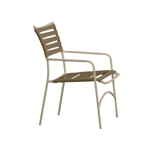 Tropitone Tropi-Kai Strap Pool Dining Chair with Arms