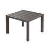 20” Square Sunset Aluminum Low Side Table - Volcanic Black