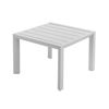 20” Square Sunset Aluminum Low Side Table - White