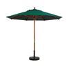 7 Foot Market Umbrella Octagon with Two-Piece Wood Pole - Forest Green