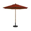7 Foot Market Umbrella Octagon with Two-Piece Wood Pole - Terra Cotta