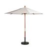 7 Foot Market Umbrella Octagon with Two-Piece Wood Pole - White
