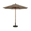 7 Foot Market Umbrella Octagon with Two-Piece Wood Pole - Taupe