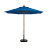 7 Foot Market Umbrella Octagon with Two-Piece Wood Pole - Pacific Blue