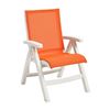 Belize Plastic Resin Folding Sling Arm Chair - Orange / White