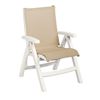 Belize Plastic Resin Folding Sling Arm Chair - Straw / White
