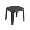 Miami 17 Inch Square Low Stacking Table Plastic Resin - Charcoal