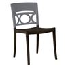 Moon Stacking Outdoor Dining Chair, Air Modeled Plastic
