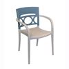Moon Stacking Outdoor Dining Armchair, Air Modeled Plastic