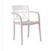 Moon Stacking Outdoor Dining Armchair, Air Modeled Plastic