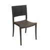 Java Stacking Outdoor Dining Chair, Air Modeled Plastic With Wicker Back