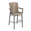 Havana Simulated Wicker Resin Bar Height Chair With Arms