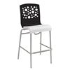 Tempo Stacking Bar Chair with Two Toned Plastic Resin Seat and Aluminum Legs, 18 lbs.