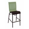 Viva Stacking Bar Chair With Two Toned Plastic Resin Seat And Aluminum Legs