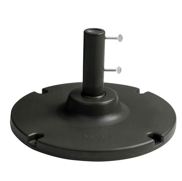 35 LB. Table Use Concrete Umbrella Base With Optional 35 LB. Ring For Additional Weight 