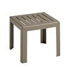 Bahia 16 Inch Square Cocktail Table Plastic Resin - Taupe