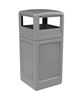 42 Gallon Square Pool Deck Trash Can with Dome Top